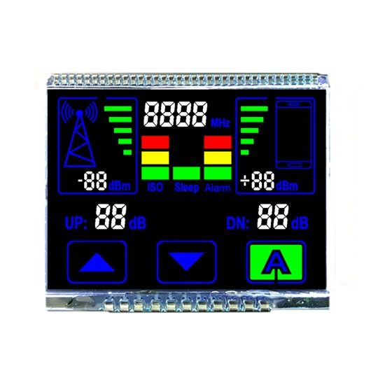 7 Segment 4 Digits LCD panel High Contrast Printed Color segment lcd display