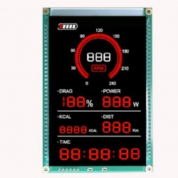 Custom VA 7 Segment LCD display with white led backlight monochrome 7 segment lcd